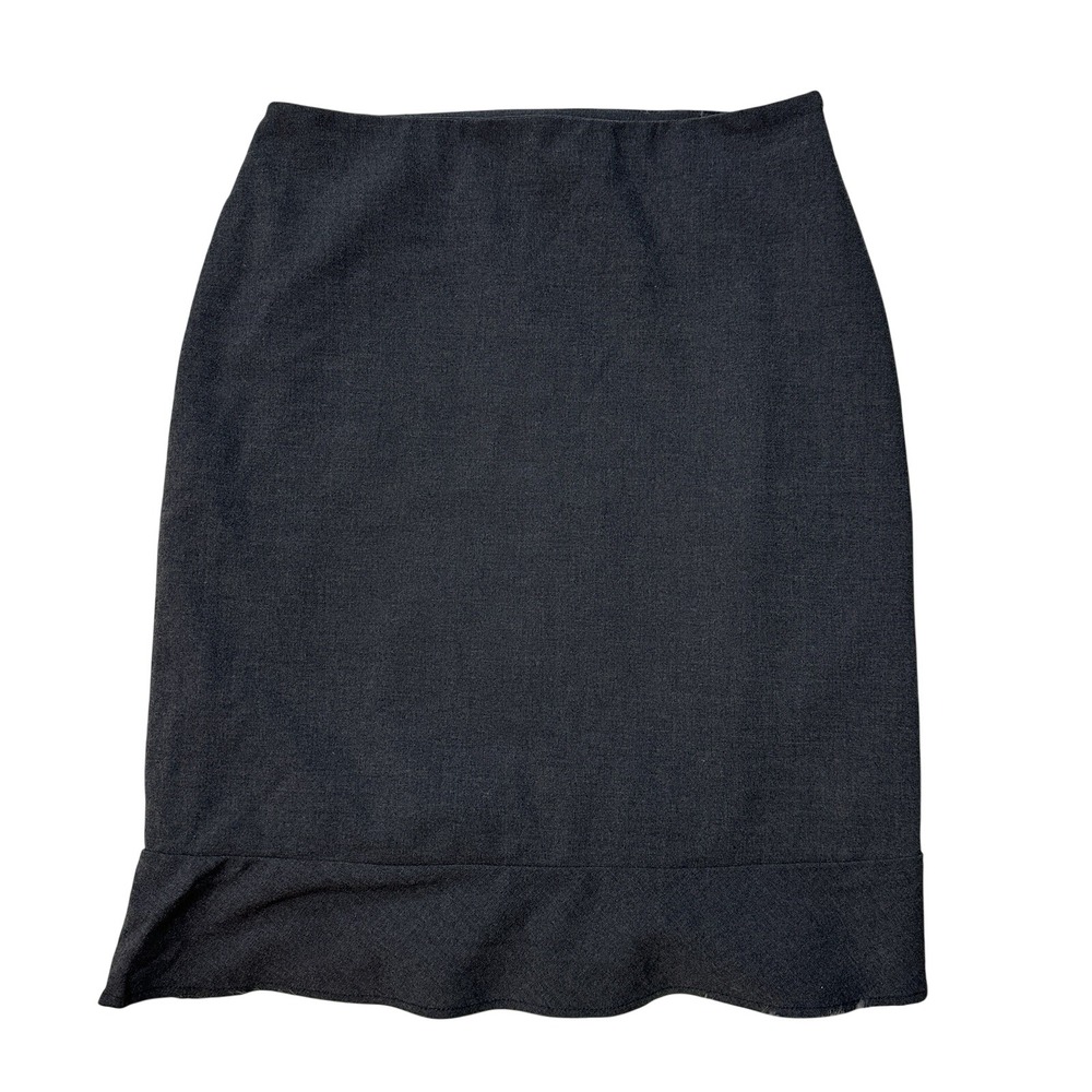 Old Navy Women's Skirt Size 10 Black A-Line Style with Ruffled Hem Skirt